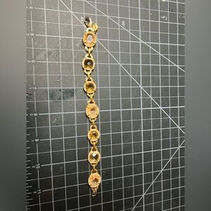 Carolee vintage Gold tone and faux citrine Bracelet